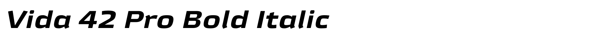Vida 42 Pro Bold Italic image